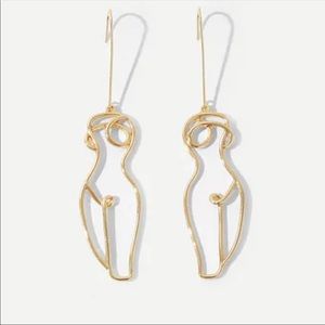 Urban Outfitters Jewelry - LAST SET Wire Sculpted Nude Lady Gold Earring Urban Outfitters Jewelry - LAST SET Wire Sculpted Nude Lady Gold Earring